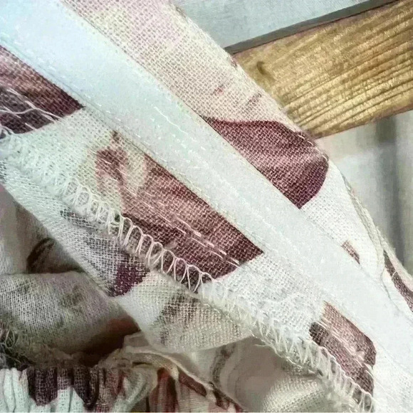 HOUSE OF HARLOW 1960 Linen Puff Sleeve With Slit Midi Dress in Size M - Picture 5 of 10